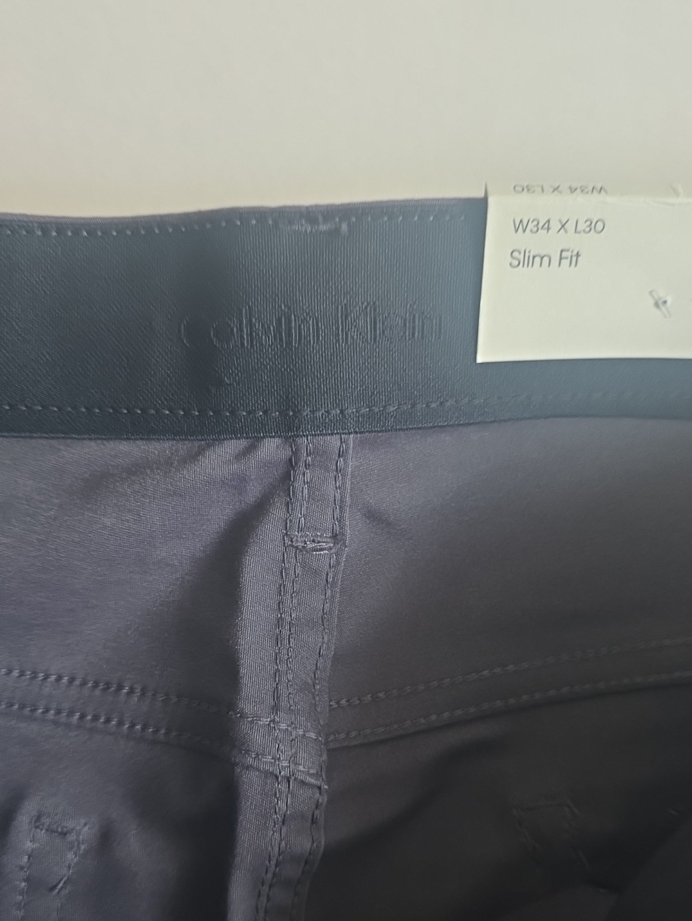 Calvin Klein Men’s Slim Fit Chinos in Charcoal